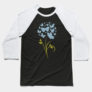 Butterfly flower Baseball T-Shirt